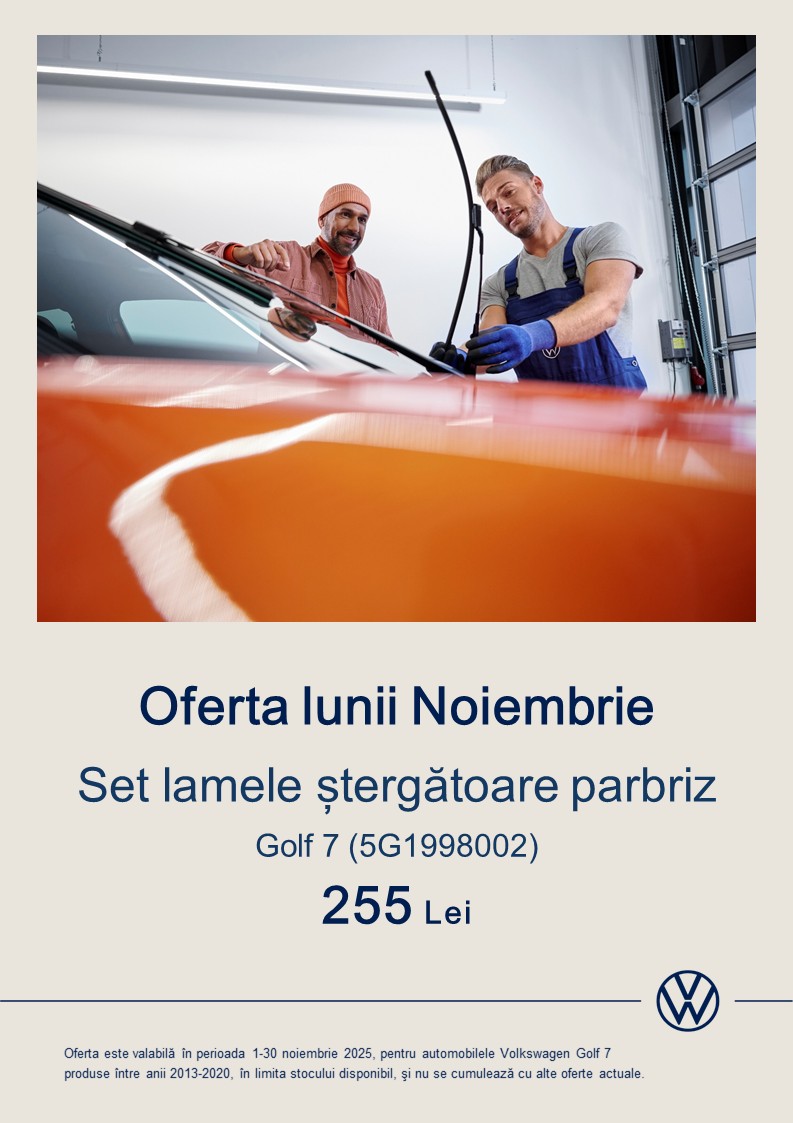 oferta lunii noiembrie stergatoare vw golf 7
