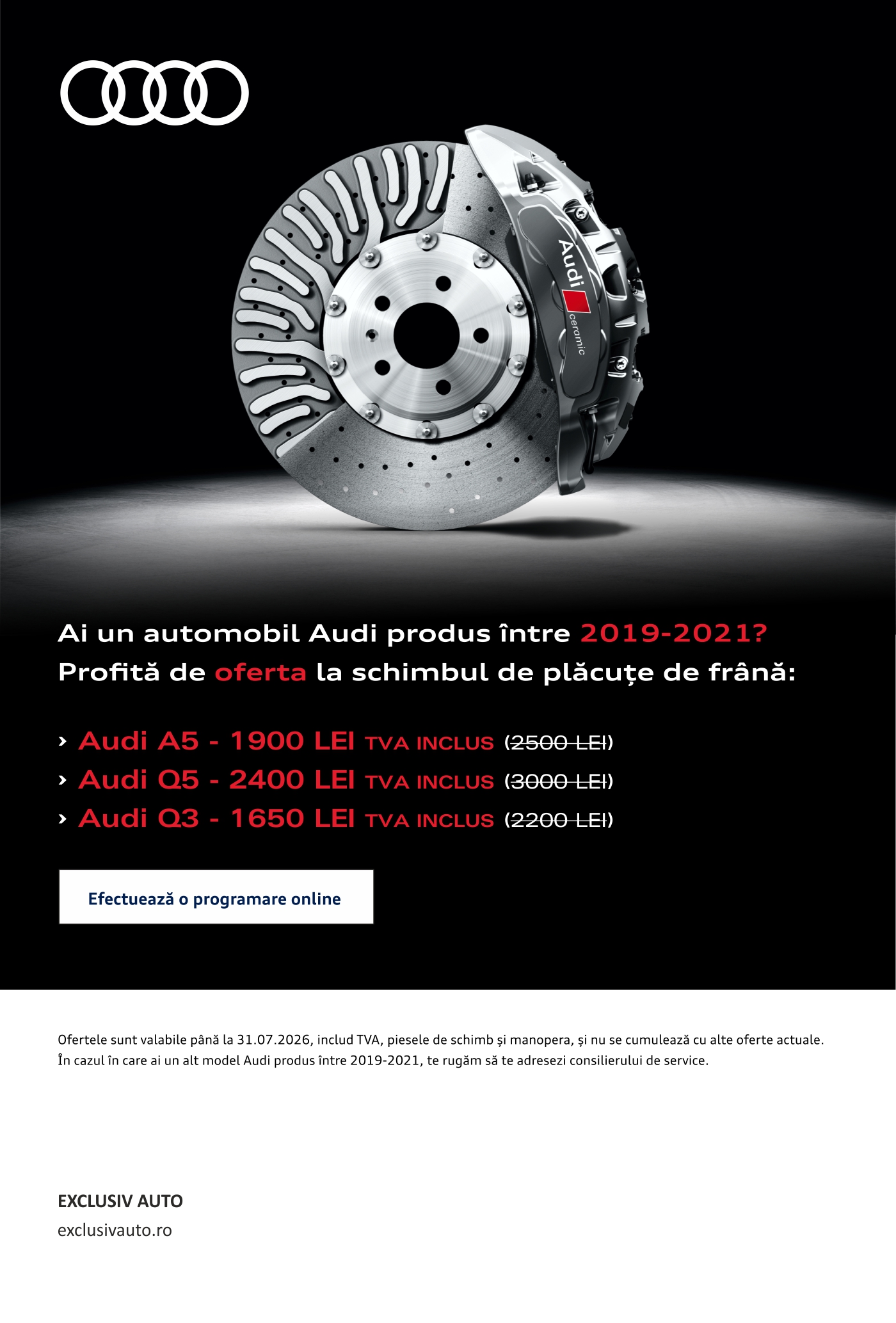 Segment II   Schimb placute frana   Newsletter Audi