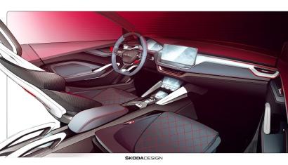 ŠKODA publică un material video şi schiţe cu interiorul prototipului VISION RS