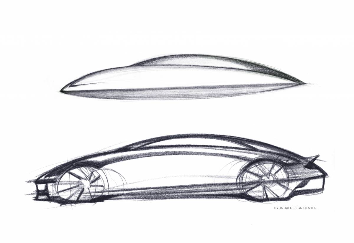 image hyundai motors ioniq 6 teased in concept sketch 14 07 2022 11 31 08